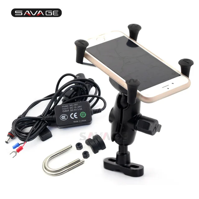 X-Grip держатель телефона USB Зарядное устройство для SUZUKI SV650/S SFV 650 Gladius Inazuma 250/750 GSX750