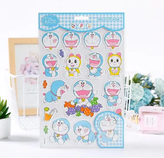 Милый Doraemon наклейка на чемодан декоративный планировщик наклейка, сделай сам, Скрапбукинг телефон дневник наклейка s kawaii ребенок подарок escolar - Цвет: 1
