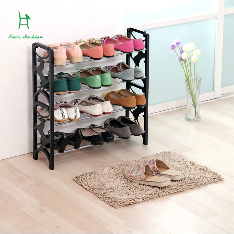 

The shoe factory direct simple storage storage rack simple multilayer plastic pipe folding shoe rack