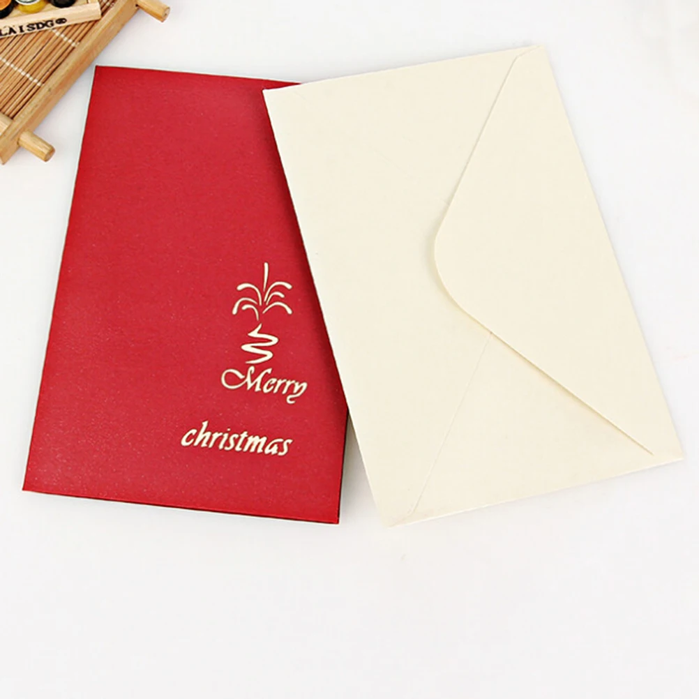 Рождественская елка Снеговик замок выдвижные открытки для рождественского