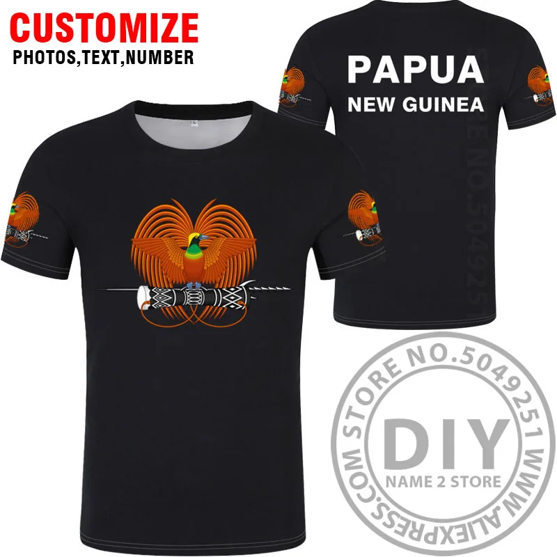 PAPUA NEW GUINEA футболка diy на заказ имя номер фоны футболка Национальный флаг pg guinean страна колледж печать фото одежда