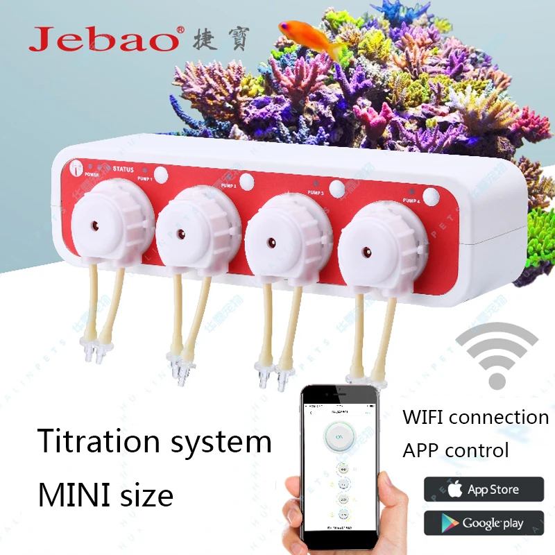 JEBAO mini titration pump titration system aquarium automatic titration pump plus liquid pump DOSER 3.4 WiFi link APP control