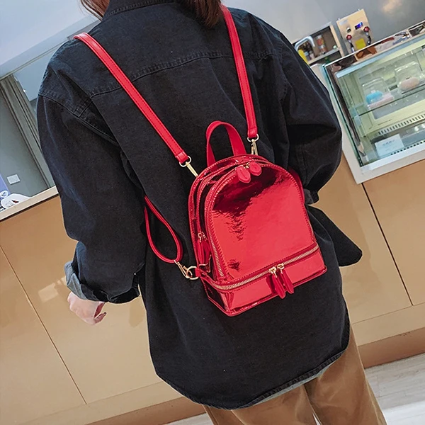 Женская сумка через плечо в Корейском стиле мини-рюкзаки ярких цветов небольшой