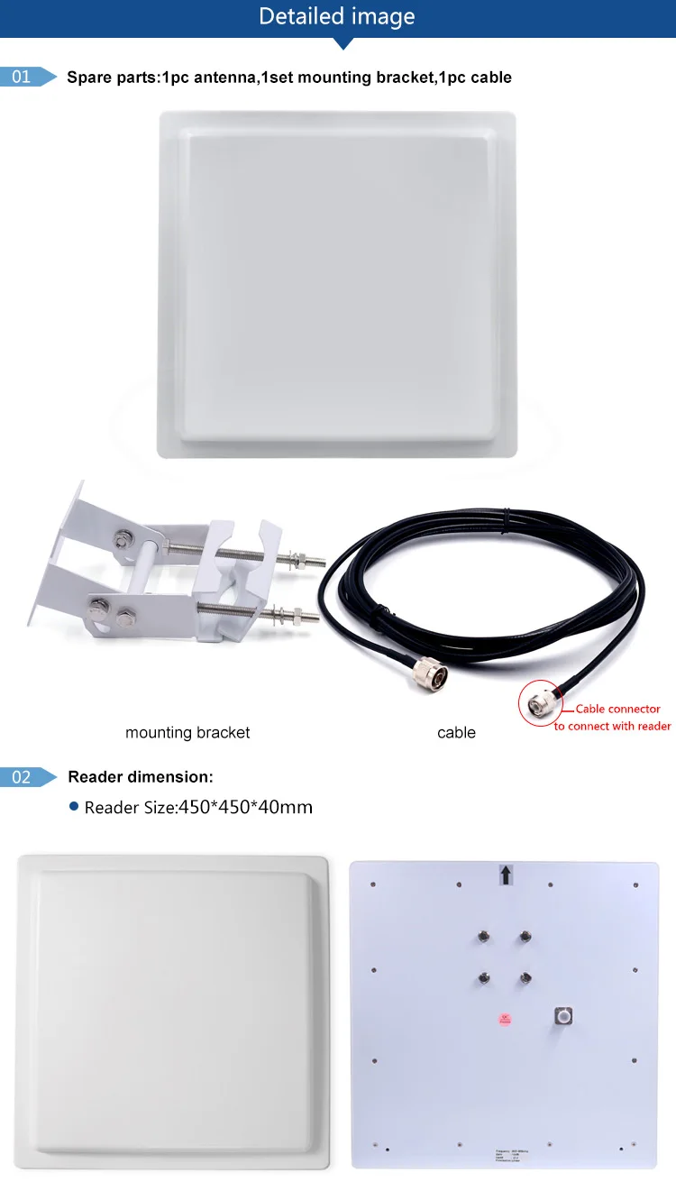 12 м UHF 12dBi линейная поляризация rfid антенна дальнего расстояния используется для управления персоналом