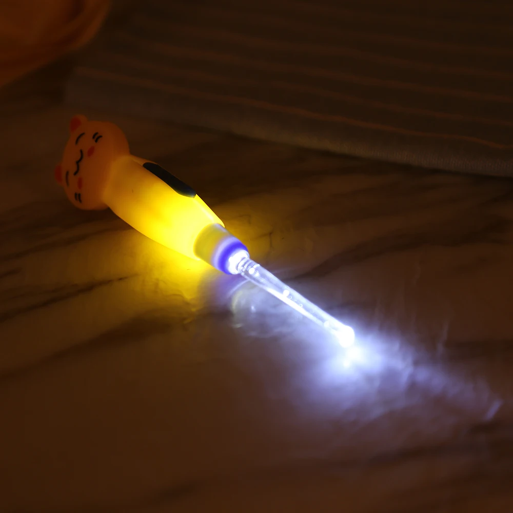 2 шт. светодиодный инструмент для чистки ушей с мультяшным рисунком|ear wax removal led|ear