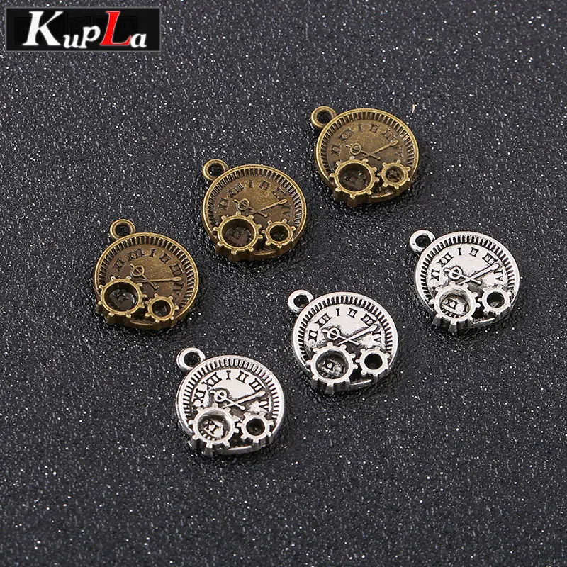 Vintage Metal Small Clock Charms Classic Fashion DIY Handmade Accesorios Pendant for Jewelry Making C6309 | Украшения и