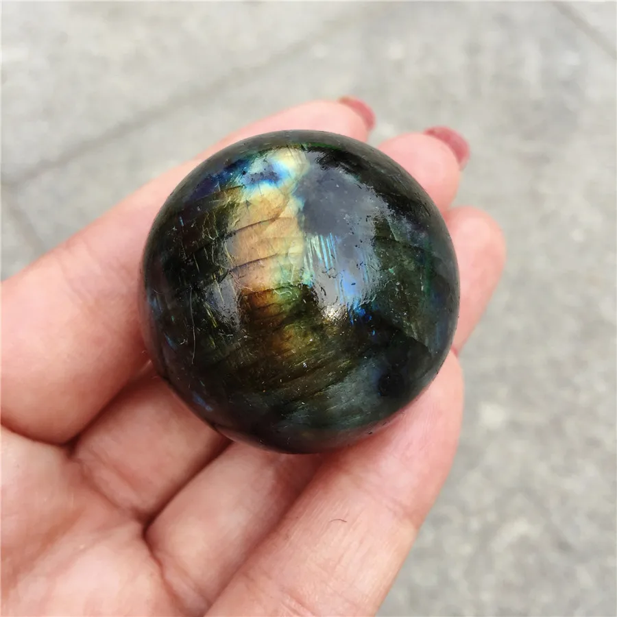 Фотоэлемент шарик серый лунный камень синий драгоценный orb поделки украшение для