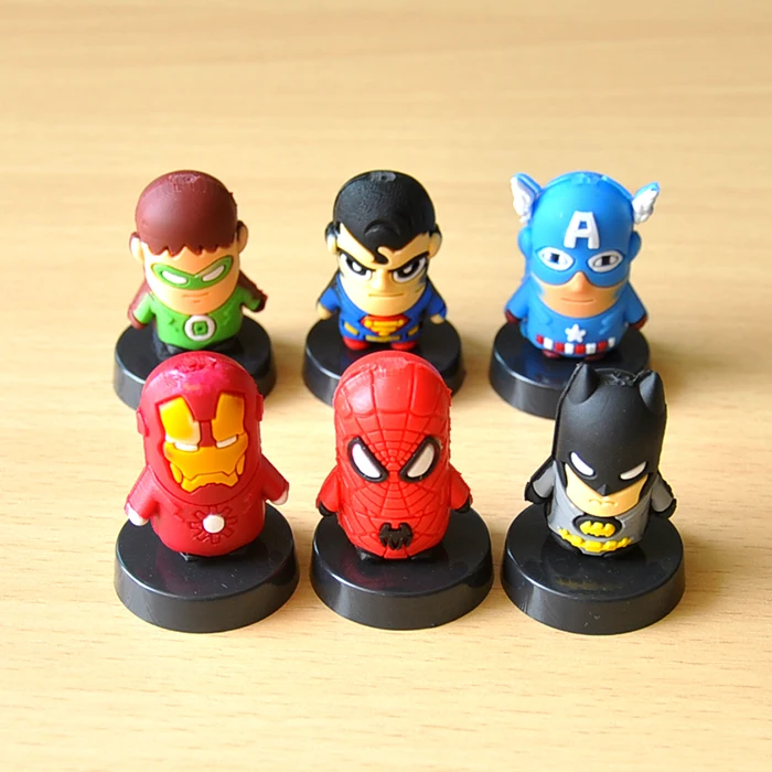 Фигурка Человека паука из ПВХ Мстители Америки 6 шт./лот 4 см|Игровые фигурки и