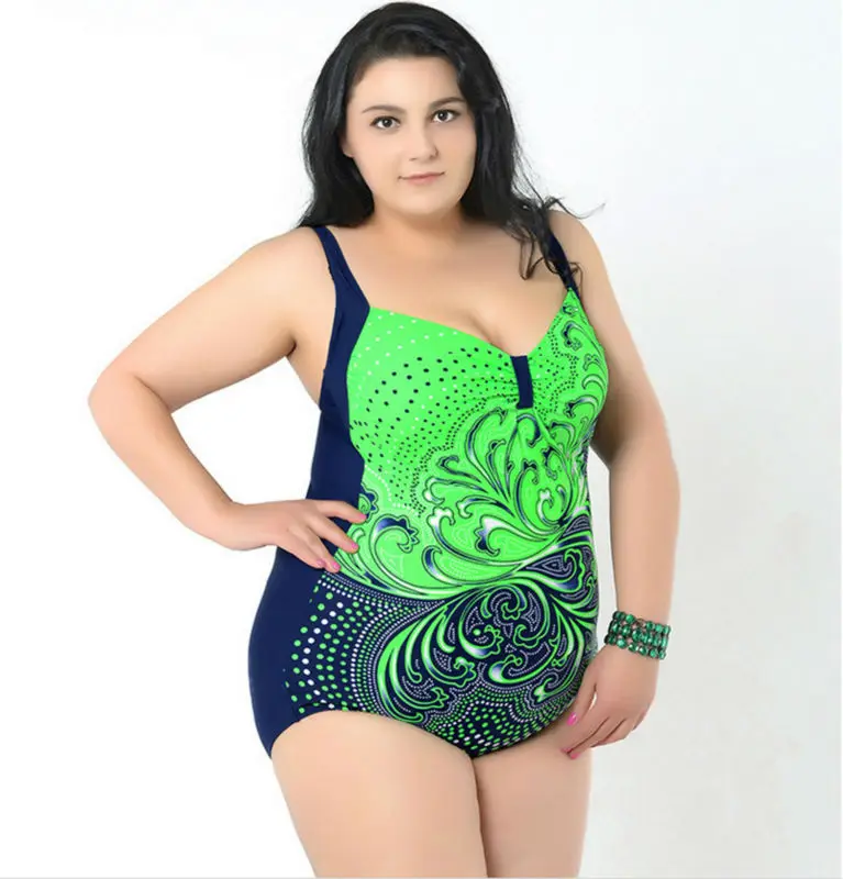Новый Купальник Плюс Размер Купальники цельные Большие женские купальники