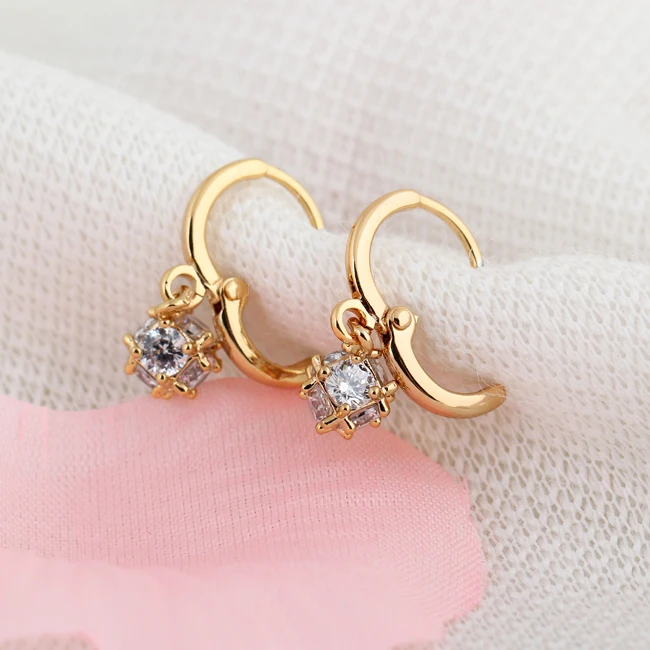 2018 new crystal Drop Earrings for women Square Cubic Zircon Luxury Wedding Jewelry Hot Sale fashion jewelry Dropshipp | Украшения и