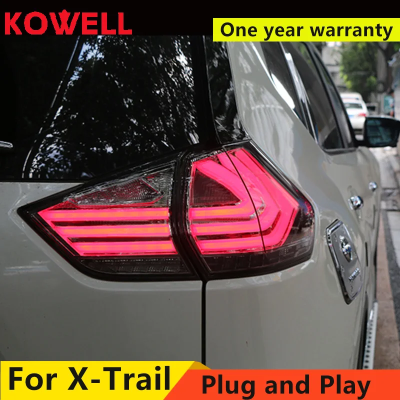 KOWELL автомобильный Стайлинг для Nissan X-TRAIL XTRAIL задний светильник s светодиодный задний светильник светодиодный задний фонарь DRL+ тормоз+ Реверсивный+ сигнальный автоматический
