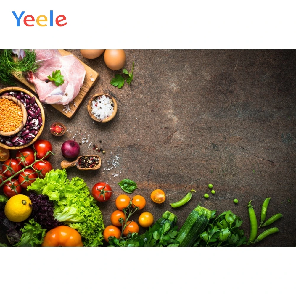 Yeele коричневый деревянный еда овощи фон для фотосъемки
