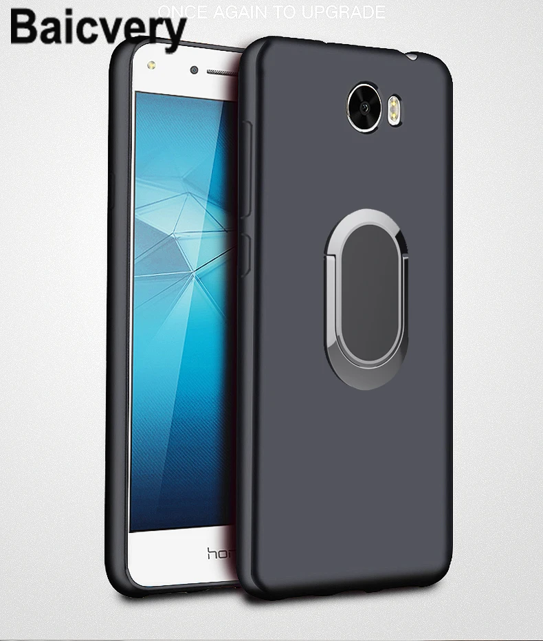 Silicone Magnetic Ring Soft Case for Huawei Y5II Y5 II CUN-L01 CUN L21 L01 U29 L23 L02 L33 Cover Y6 Compact 5.0&quot |