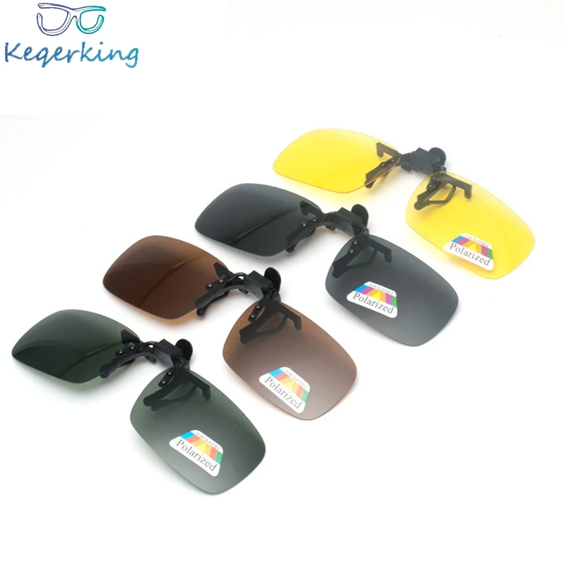 

Square Vision Women Men Clip On Sunglasses Designer Brand Polarized Sun Glasses Yellow Driving Glasses Gafas De Sol ZB-67