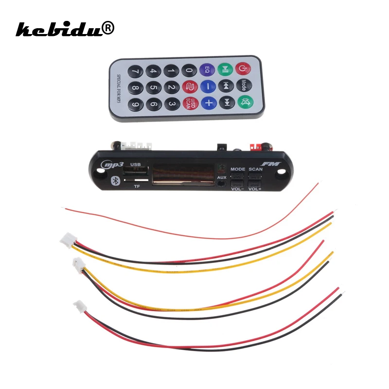 Kebidu Горячая Bluetooth MP3 декодер доска для рисования 5V 12V аудио модуль автомобиля