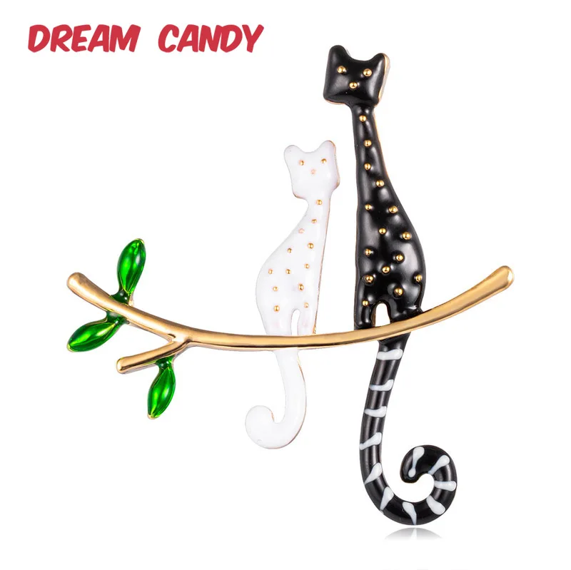 Dream конфетного цвета креативные броши-кошки для женщин милые животные брошь