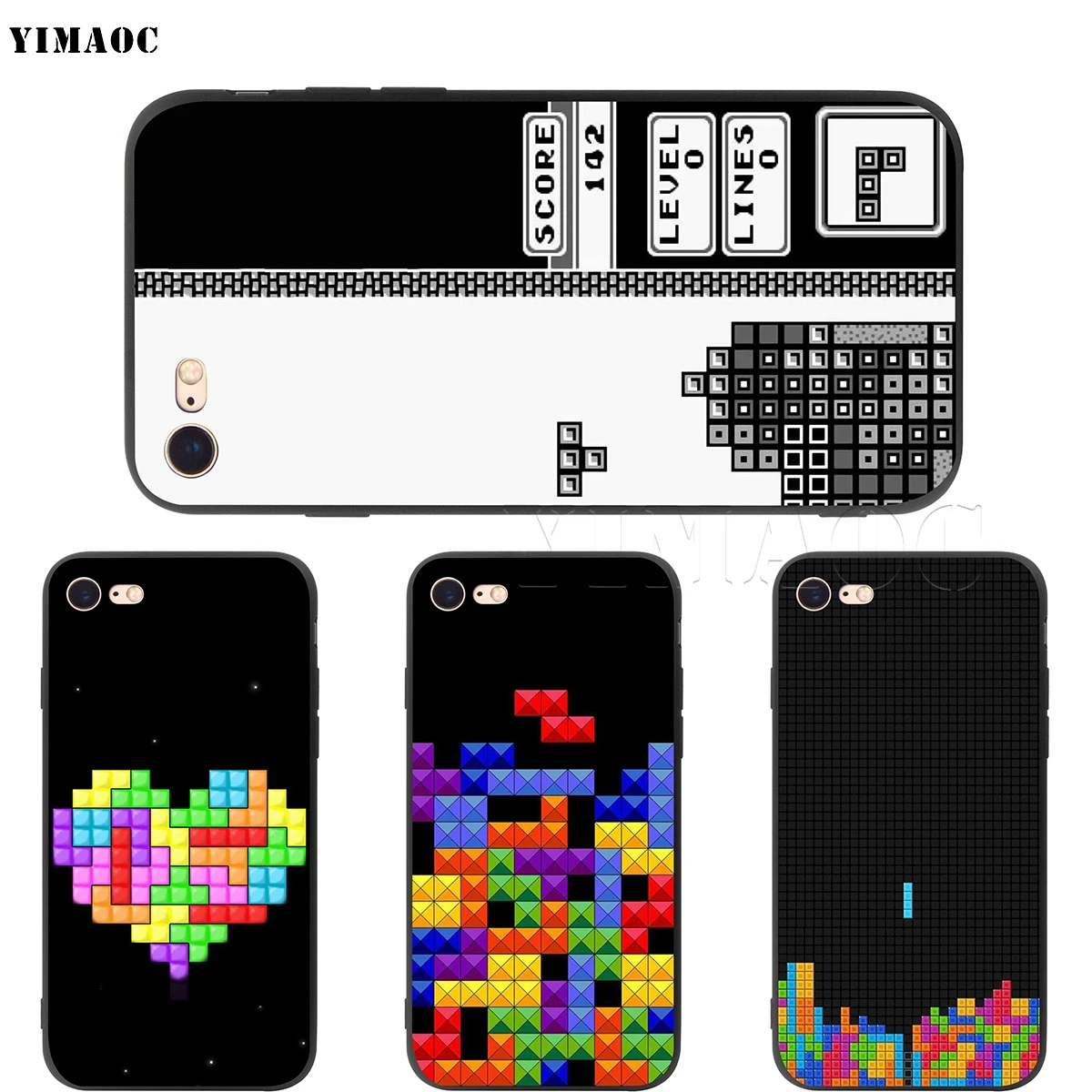 Мягкий чехол YIMAOC для Tetris Apple iPhone SE 2020 5 5s 6 6s 7 8 Plus XR X Xs 11 12 Pro Max mini | Мобильные телефоны