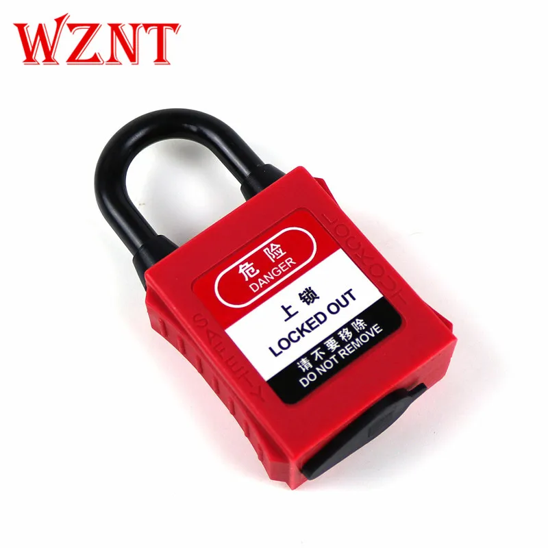 

2PCS free shipping cost 25mm Nylon Shackle OEM Safety Lockout Padlocks