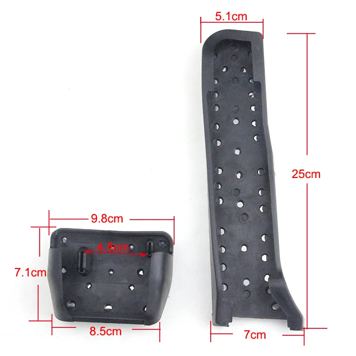 Комплект накладок на ножную педаль топливного газа из нержавеющей стали Nulla для