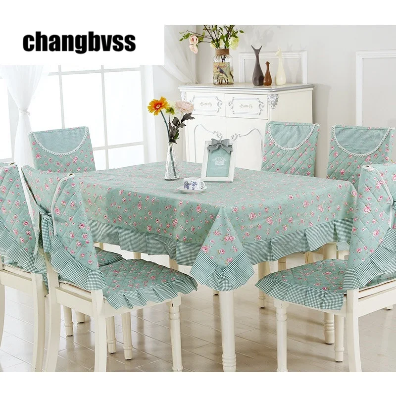 Европейский стиль зеленая скатерть для стола домашний декор 13 шт./компл. скатерти