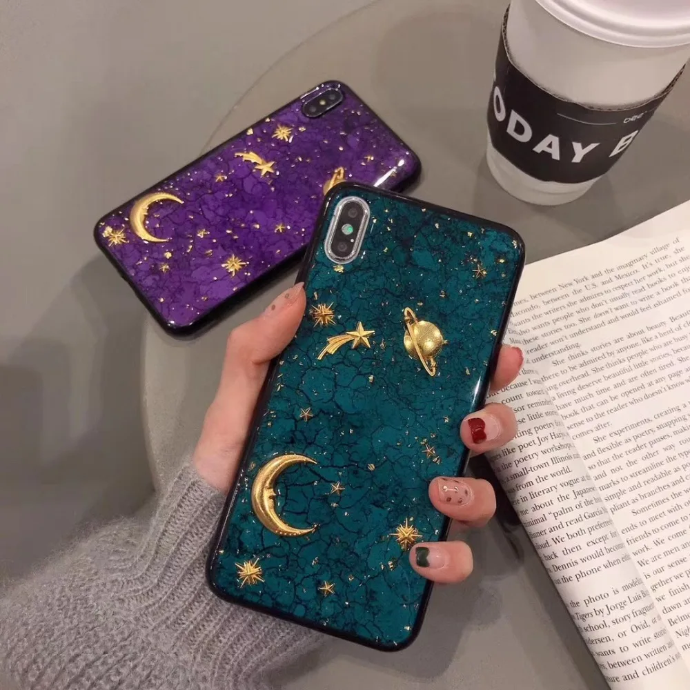 Модные планета Луна мягкий чехол для телефона iPhone6 6 Plus 7 8 X XS XR Max |