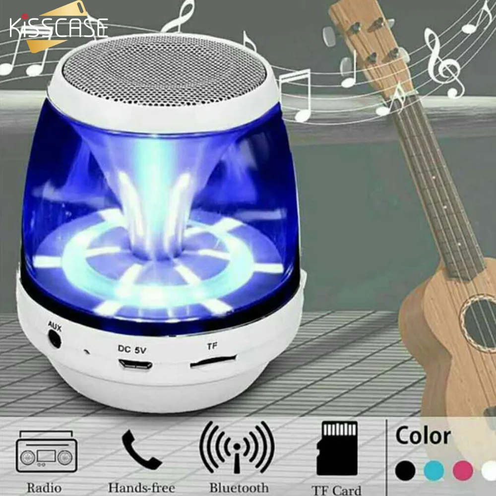 KISSCASE портативный мини Bluetooth LED Smart SpeakerUniversal для iPhone Samsung беспроводной