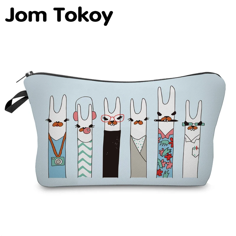 Сумка Органайзер Jom Tokoy для косметики косметичка с принтом ламы модная брендовая