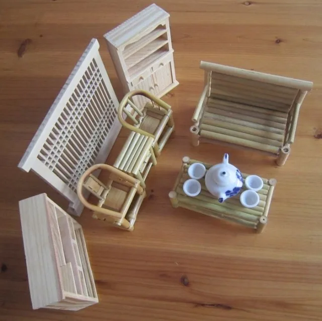 Набор из 13 предметов миниатюрная винтажная мебель для кукольного домика стул