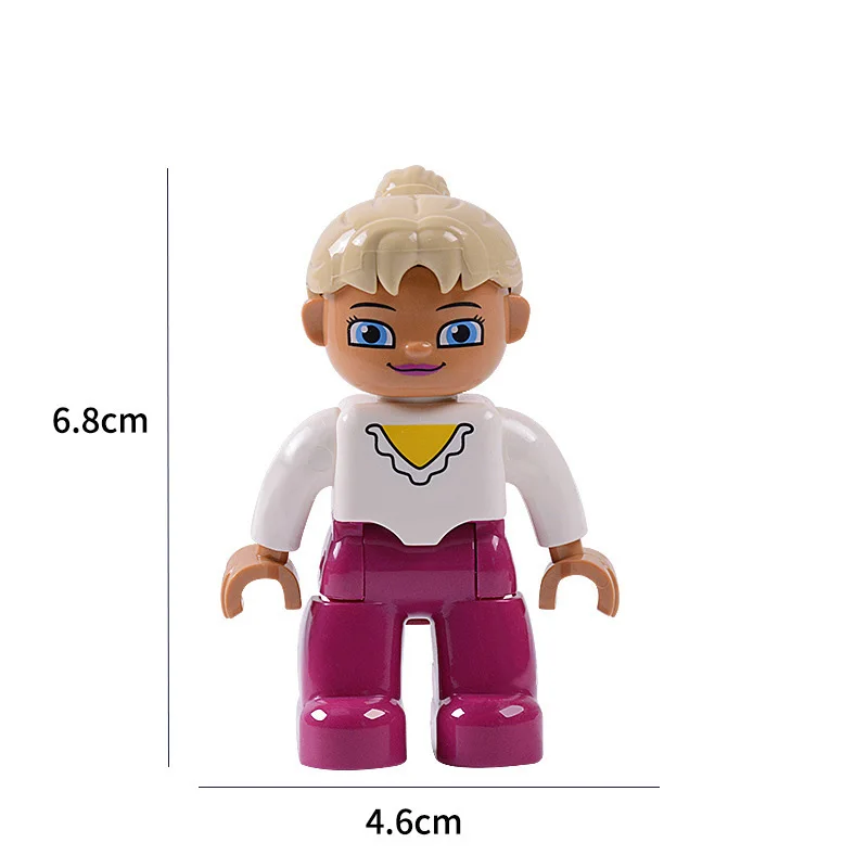 Duploed фигурки серии family Character Bricks совместимый бренд Duploe строительные блоки Развивающие игрушки для детей Подарки - Цвет: 04