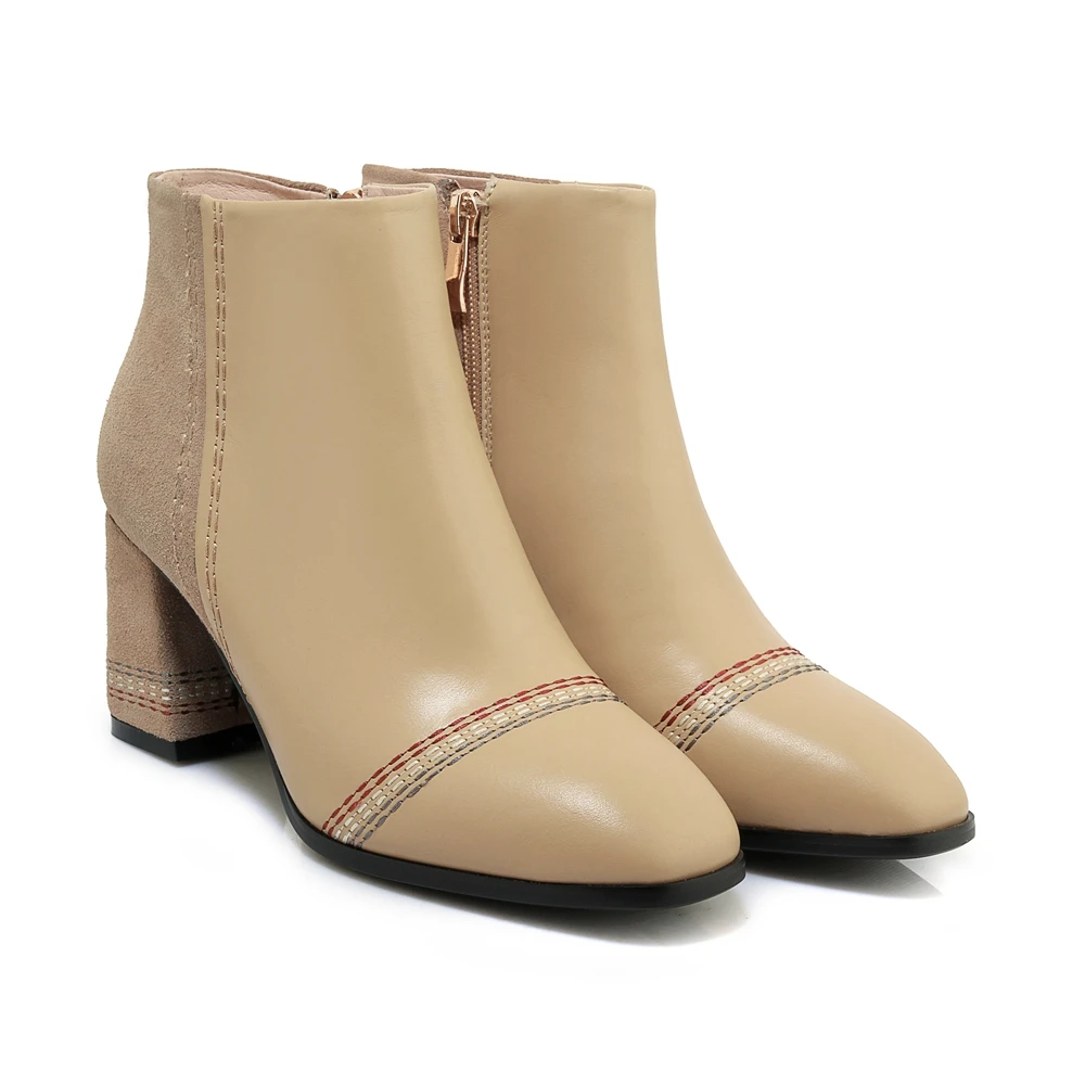 Abay/темпераментные полусапожки модная кожаная обувь с круглым носком Новые