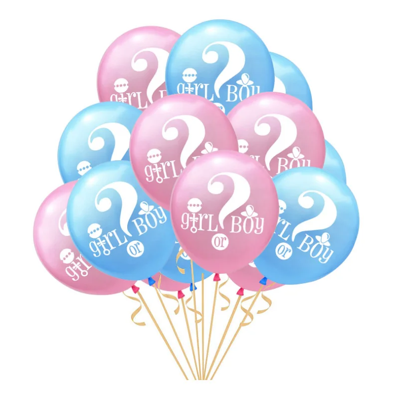 14pc Пол раскрыть шар вечерние пакет Baby Shower «мальчик или девочка "баннера и шарики ко дню рождения бумажные цветы-шары Беременность announcem - Цвет: 14pc