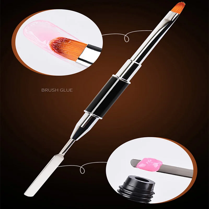 1 шт. двойной состава поли гель для ногтей строитель Nail Art Кисти акриловые УФ Гель