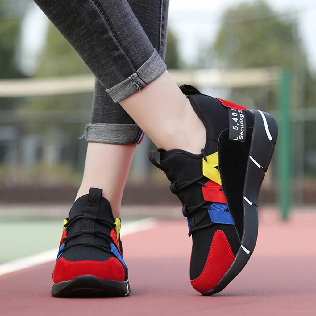 Новинка года; женская обувь; chaussures femme; Модные Повседневные кроссовки на шнуровке; дышащие кроссовки; спортивная обувь для бега; Zapatos De Mujer Sapat;#78