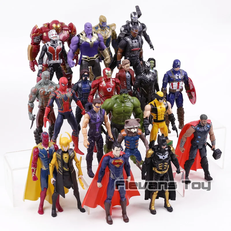С принтами "Marvel", "Мстители", 3 Бесконечная война танос Железный человек Капитан Америка черный пантера Звездный лорд ПВХ Фигурки игрушки 24 шт./компл