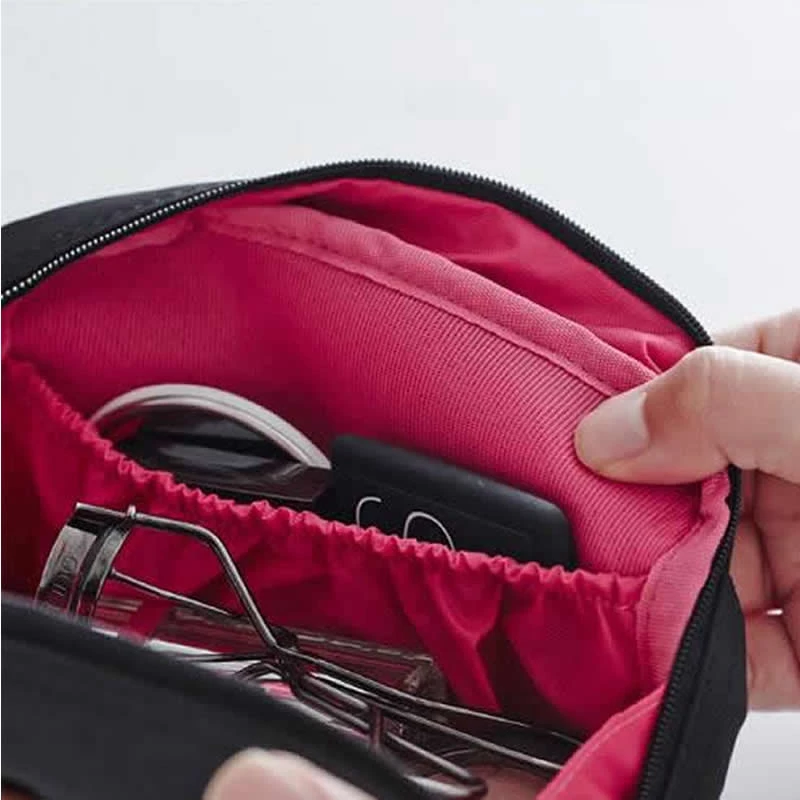 LDAJMW из нейлоновой ткани двойная молния косметички для путешествий сумочка