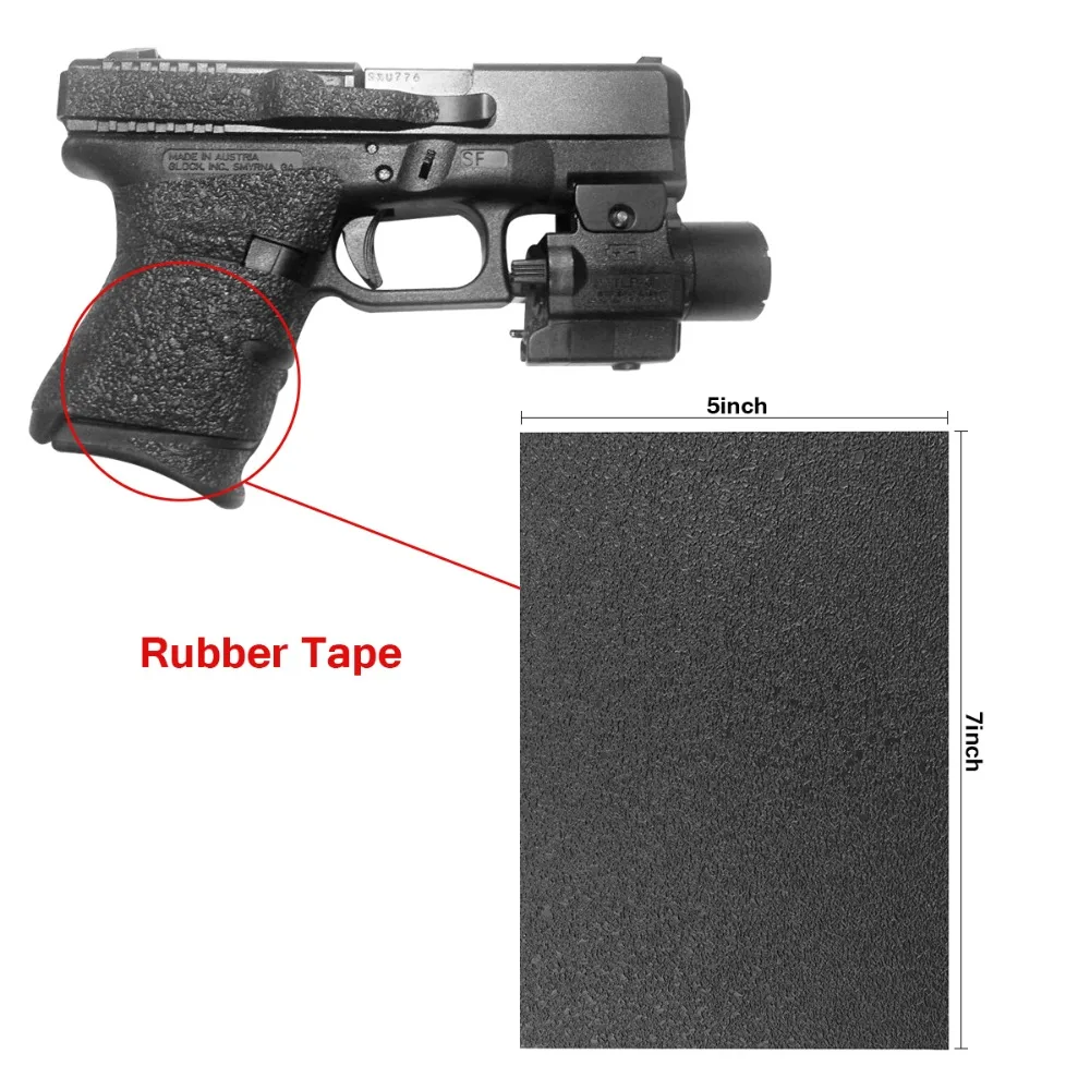 

Нескользящая резиновая текстурная лента-перчатка на заказ для Glock 43 кобура подходит для пистолета телефона камеры