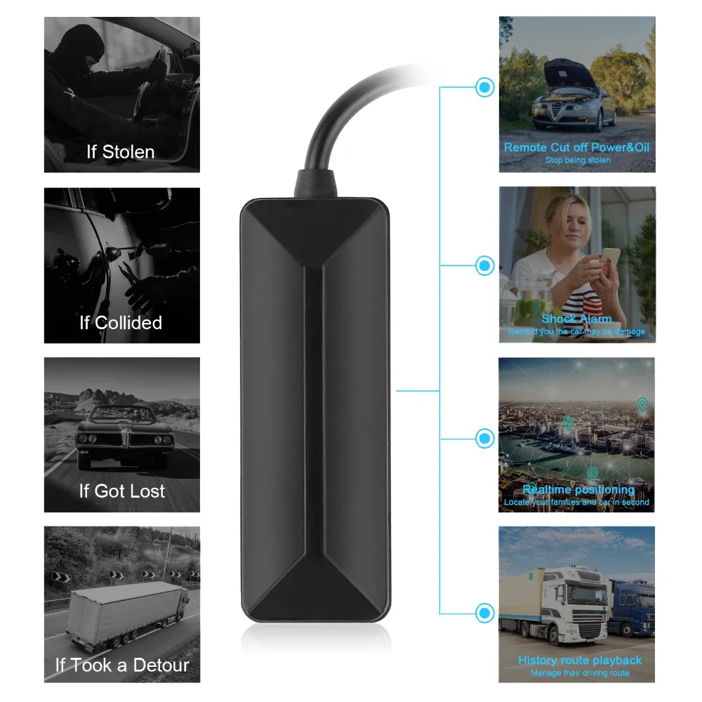 Мини GPS трекер автомобильный с вибрацией 2G GSM LK710|vehicle tracking device|tracking devicelistening device |
