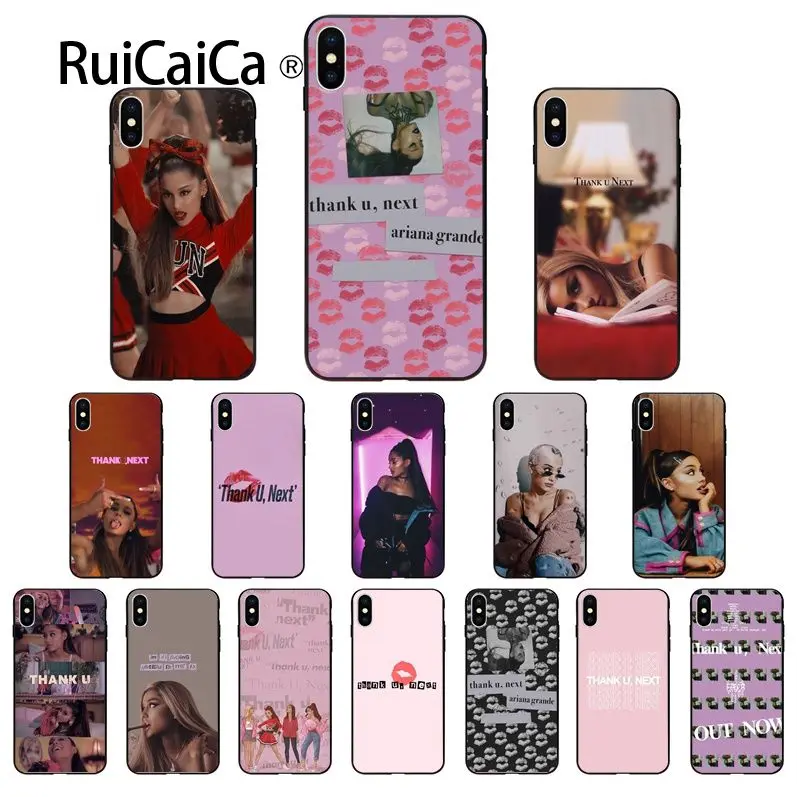 Ruicaica спасибо Next певица Ариана Гранде мягкий силиконовый черный чехол для