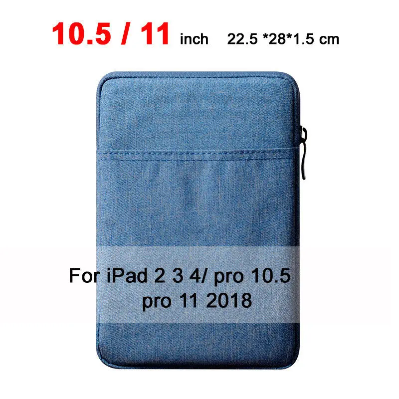 11-Blue-ND Ноутбук чехол Чехол для Apple iPad 2 3 4/iPad воздуха 1 2 3 /для i Pad 9,7 Pro 9,7 10,5 11 12,9 планшетный ПК чехол - Цвет: 11-Blue-ND