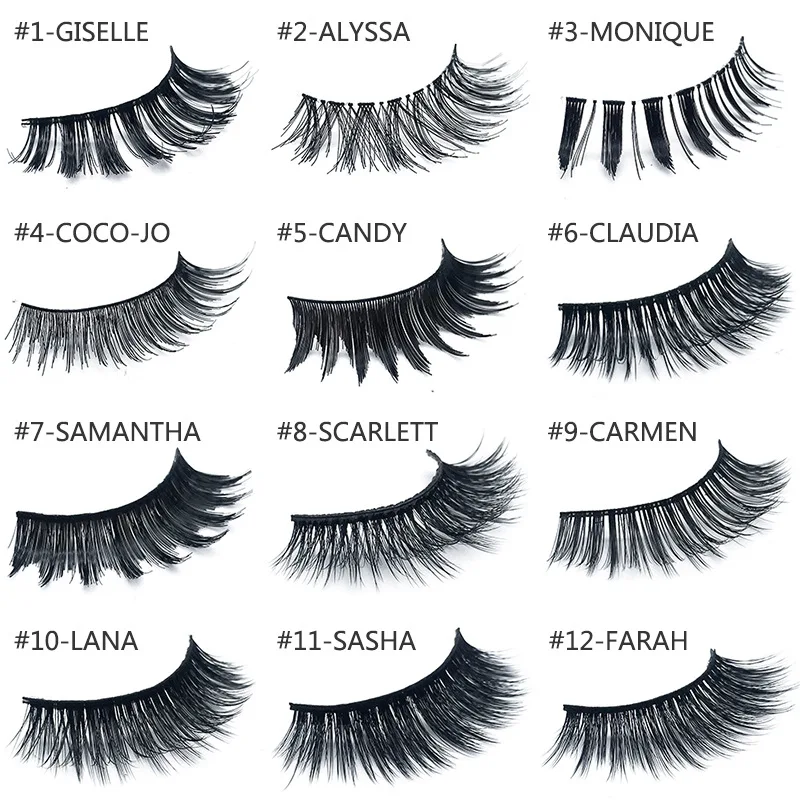 

Best selling Handmade 3D Mink Lashes False Fake Eyelashes EyeLash Natural Thick Curled lashes Extension 150pairs