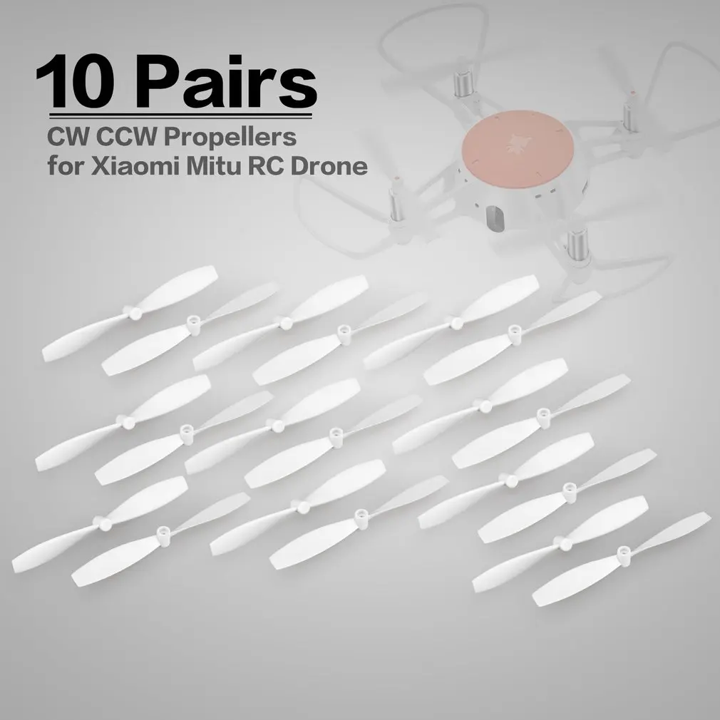 10 пар CW CCW пропеллеры мини Лопасти пропеллера Запчасти Аксессуары для Xiaomi Mitu RC Дрон квадкоптер с управлением с видом от первого лица самолета UVA RC игрушки