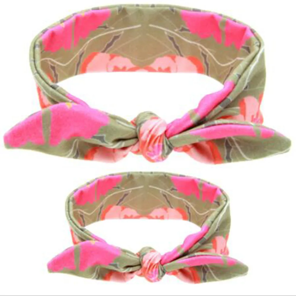 2 шт./компл. украшения для волос с кроличьими ушками мам и малышей обруч