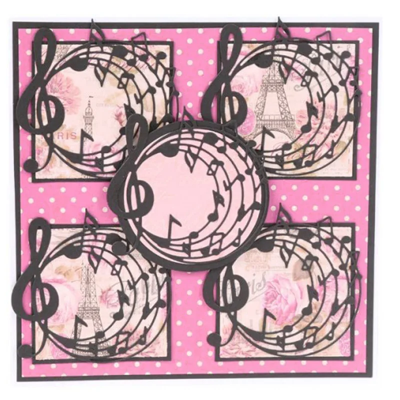 Новые штампы для 2019 музыкальная нот Лунная Рамка Металлическая режущая штамп