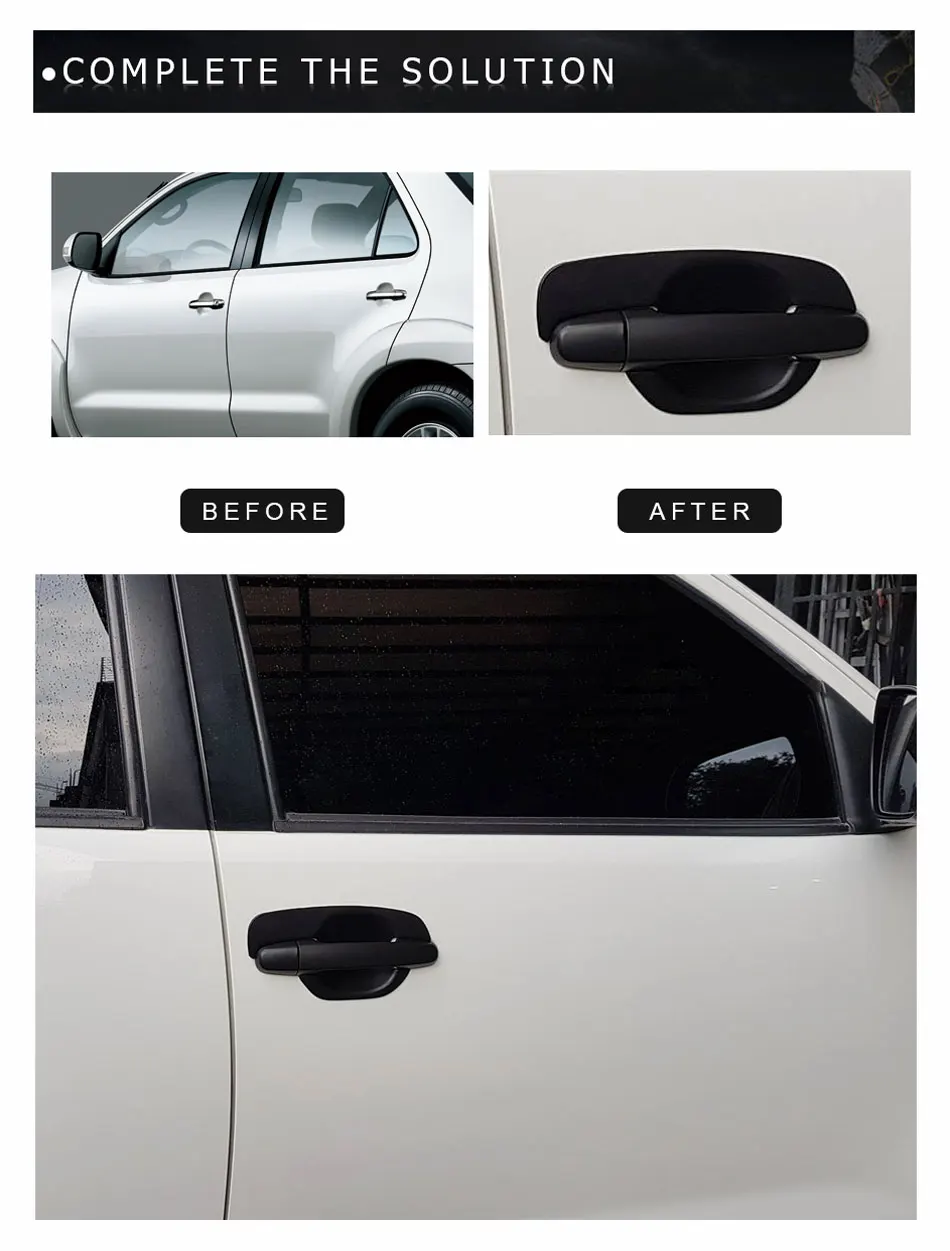 Черная крышка ручки двери для toyota hilux fortuner innova vigo 2008-2012 2013 Аксессуары Для yaris L vios- YCSUNZ