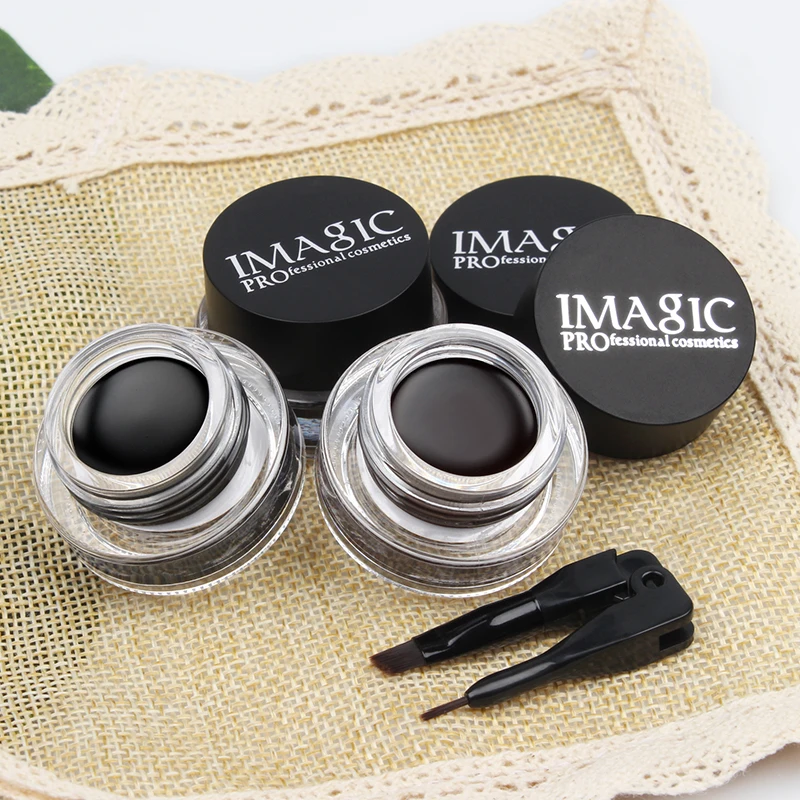 IMAGIC Gel Eyeliner Cream Not Blooming Makeup Palette Matte Waterproof Lasting Eye Liner With Brush |