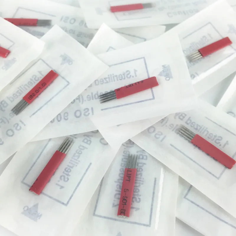 100 шт. Подробная информация о 3D Перманентный макияж бровей Тату иглы