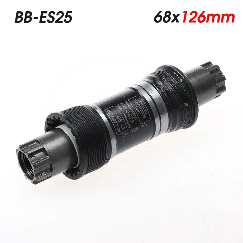 BB-ES25 68x126mm BB-UN26 BB-ES25 каретка квадратный ISIS Тип 68/73 мм велосипед Запчасти велосипедная ось bb комплект MTB дорожный велосипед каретка - Цвет: BB-ES25 68x126mm