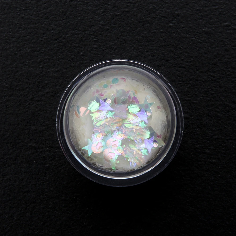 1bottle Mix Mermaid Sequins Star Moon Flakes Nail Art Decorations Heart Holo Shiny Glitters 3d Manicure UV Gel Polish DIY New | Красота и