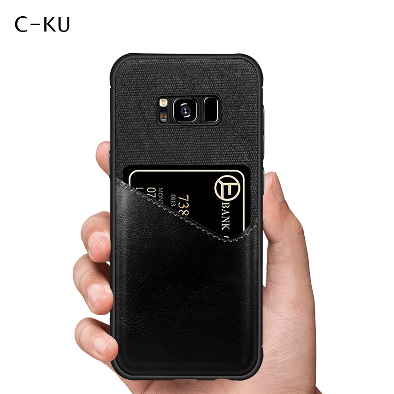Ткань кожи кожаный чехол для телефона samsung Galaxy Note 9 8 Слот карты держатель Мягкая