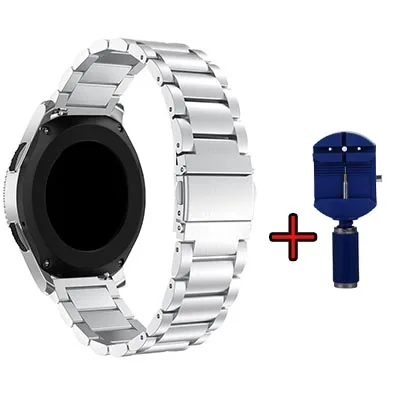 Серебристый Ремешок из нержавеющей стали для samsung gear S3 Frontier/классический ремешок 22 мм браслет для samsung Galaxy 46 мм ремешок - Цвет ремешка: Серебристый